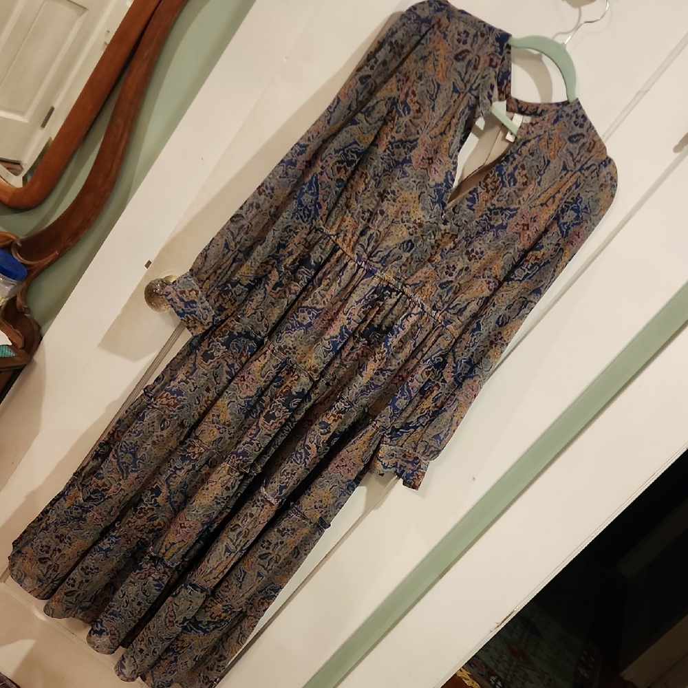 Elan Chiffon Tapistry Print Dress